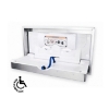 DryBaby Recessed Mounted Horizontal Stainless Steel Station - ABC-300HSR World Dryer, Baby Changing station, Polyethylene Interior, Brushed Stainless Steel Exterior, Recessed Mounted, Weight Bearing, Commercial Changing Stations